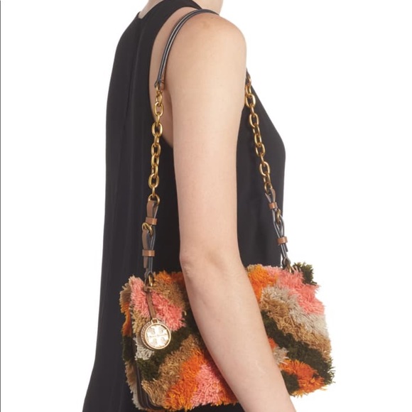 NWT Tory Burch Multicolored Sadie Rug Bag - Picture 3 of 14